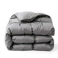 thumbnail image 3 of Puredown Premium 800 Fill Power 93% White Goose Down Heavyweight Comforter with 700 TC 100% Cotton Fabric, Light Grey, Full, 3 of 6