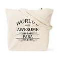 thumbnail image 2 of CafePress - World's Most Awesome Para Tote Bag - Unisex Canvas Tote Bag, Beige, 1-Piece, 2 of 8