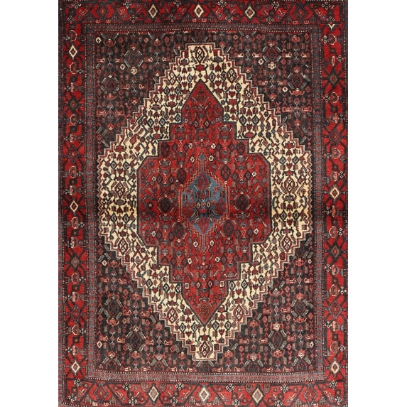Ahgly Company Machine Washable Indoor Rectangle Traditional Brown Area Rugs, 5' x 8'
