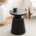 thumbnail image 3 of DecMode 15" x 19" Black Metal Accent Table with Bell Shaped Base, 1-Piece, 3 of 15
