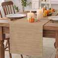 thumbnail image 2 of Table Runner 36 Inches Long, Sand Beige Decorative Table Runner for Party Wedding Home Decor, Boho Modern Minimalist Linen Texture Dresser Scarves for Bedroom Kitchen Tables Decor 13x36 Inch, 2 of 9