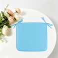 thumbnail image 4 of Square Seat Cushions 15.7X15.7", Soft Chair Pads With Ties For Indoor/Outdoor Use, Solid Color Comfort For Stools & Dining Chairs Happy Day!, 4 of 4