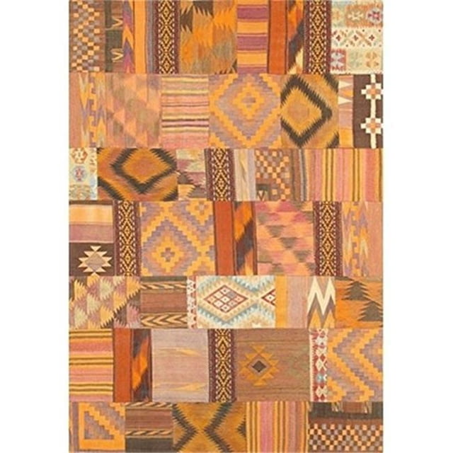Pasargad 046900 Vintage Patchwork Wool Area Rug - 6 ft. 6 in. x 9 ft. 8 in.