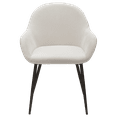 thumbnail image 4 of Bouclair Cream Fabric and Metal Dining Chair, 4 of 9