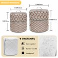 thumbnail image 6 of Rustic Moroccan Pressure Cooker Cover Geometric Quatrefoil Red Lattice Dust Cover for Kitchen Appliances with Top Handle & Storage Pockets, Fits 6 Quart Instant Pot, Air Fryer, Crock Pot, 6 of 9
