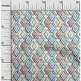 thumbnail image 2 of oneOone Cotton Flex Dusty Teal Green Fabric Geometric With Dry Brush Craft Projects Decor Fabric Printed By The Yard 40 Inch Wide, 2 of 4