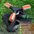 thumbnail image 4 of Aspersor de jardín, aspersor de césped Sistema de aspersor de jardín de 3 brazos con rotación automática de 360 ​​​​grados con conectores rápidos para regar plantas o actividades d, 4 of 5