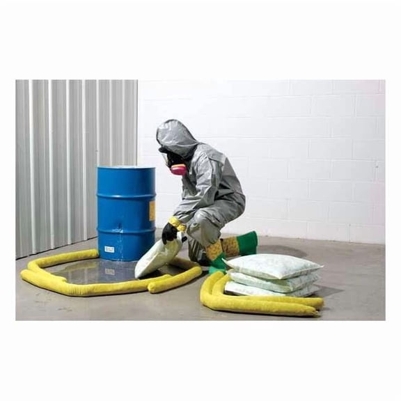 Spilfyter Sorbent Sock, 22 gal, Chemical, Hazmat, Yellow, 15 PK S2-30