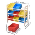 thumbnail image 6 of Toy Organizer Kids Furniture Set Storage Unit with 9 Removable Non-Woven Fabric Bins, 6 of 9