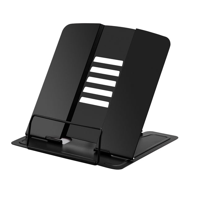 Support de Livres en Métal Portable Support de Livres Réglable 5 Angles Support de Livres Porte-Documents Bibliothèque Accessoires de Lecture Outil pour Musique Livre Document Manuel Cuisine Livre de Cuisine Recette Tablette