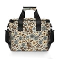 thumbnail image 7 of FORMRS Insulated Cooler Bag 24 Cans Capacity Soft Leakproof Lunch Box with Side Pockets, Brown Bird Floral Pattern, 7 of 7