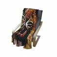 thumbnail image 3 of Safari Soft Flannel Fleece Throw Blanket, Power Tiger Hunter Forest King Beast Stripes Furry Large Animal Print, Cozy Plush for Indoor and Outdoor Use, 50" x 70", Orange White and Black, by Ambesonne, 3 of 5