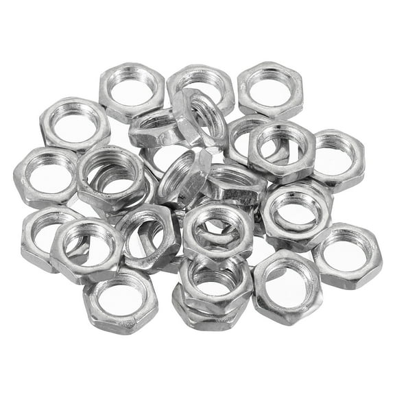 Uxcell M12x1.5 Steel Hex Nuts Zinc Plated Hardware Nuts Screw Bolt Fasteners 5mm Height 20 Pack