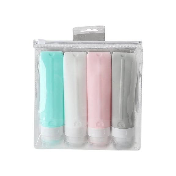 Caeoweyjj Silicone Travel Split Bottle Set Flat Style Cosmetic Storage Hand 4 Bottle Travel Shampoo And Conditioner Bottles Large Travel Shampoo Container Bottles Mini Travel Bottles Kids Bottles
