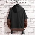 thumbnail image 3 of VBARHMQRT Oversized Hoodie Men's Hooded Pullover Sweatshirt Spring and Autumn Casual Virtual 2 Piece Sweatshirt Jacket Men, 3 of 6