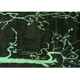 thumbnail image 1 of Ahgly Company Indoor Rectangle Oriental Turquoise Blue Modern Area Rugs, 2' x 3', 1 of 4