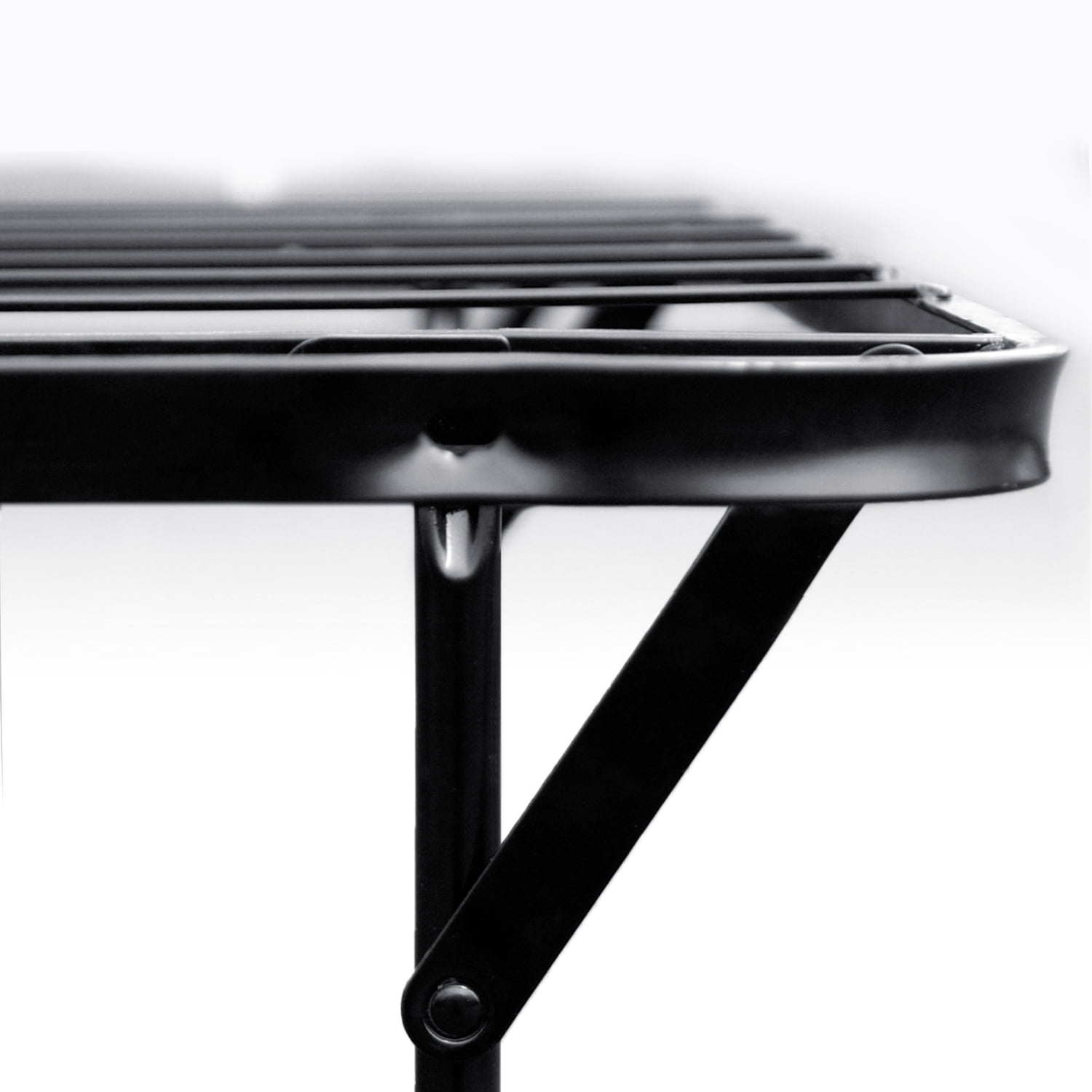 Mellow 14" Metal Platform Bed Frame, Heavy-Duty Steel Slats, Black, King