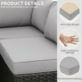 thumbnail image 5 of Outdoor Cushion Replacements Inserts and Covers for Patio Furniture Sets, Water-Resistant Cushion Replacement Set of 14pcs, Non-Slip, Gray, 5 of 7