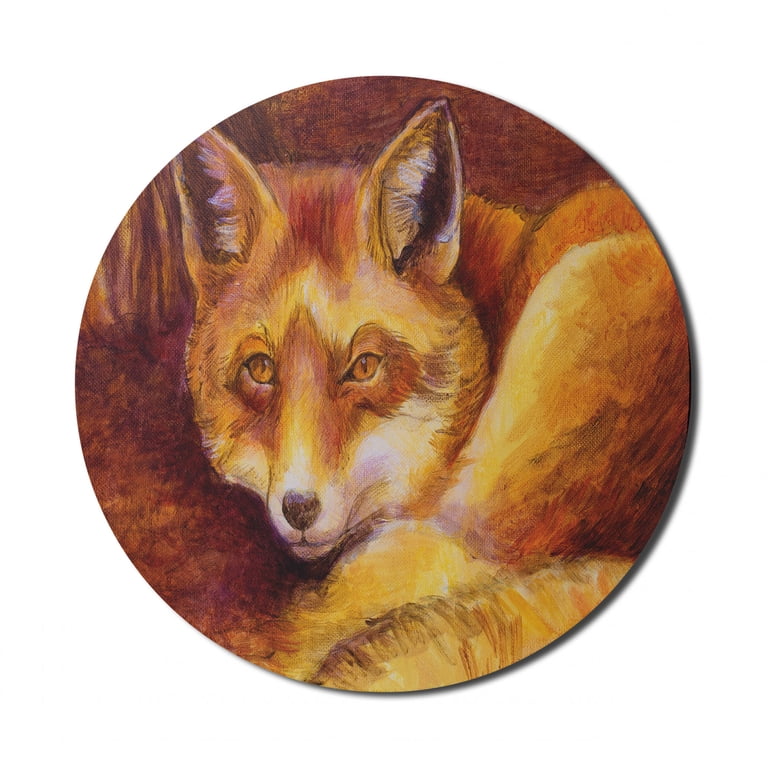 Fox Colourful Abstract Wildlife Mousemat / Pad Anti Slip