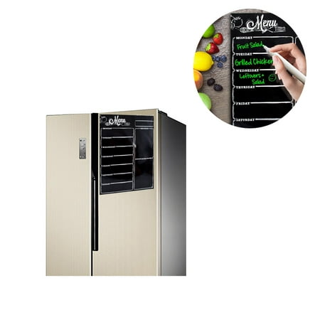 GLiving Magnetic Dry Erase Refrigerator Calendar - Large Reusable Monthly Chalkboard - Meal Cooking Conversion Chart & To Do Grocery List - Kitchen Gift Set - Best Supplies For Smart