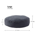 thumbnail image 5 of Happy Hounds Scout Sherpa Round Pillow Dog Bed, Blue Steel, Large (42 x 42 in.), 5 of 6