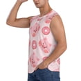 thumbnail image 3 of Fotbe Pigs Head And Donuts Men's Camiseta sin Mangas Estampada para Hombres, Playera Casual para Gimnasio, Entrenamiento, Playa-Small, 3 of 7