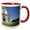 Red/White, variant on 3drose, Rhode Island, Newport, Vanderbilt Mansions - Us40 Cmi0005 - Cindy Miller Hopkins, 11oz Two-tone Blue Mug