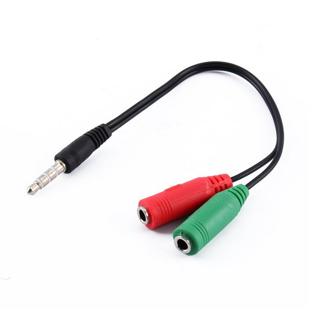 3.5mm Male to 2 Dual Female Stereo Headphone Microphone Audio Y