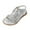 Silver, variant on REDARER Girl Princess Sandals Rhinestone Slingback Sandals Elastic Ankle Strap Casual Bohemian Beach Shoes,Size 11-11.5 Years