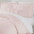 thumbnail image 2 of Simply Shabby Chic Pink Crochet Stripe 4-Piece Washed Microfiber Comforter Set, Full/Queen, 2 of 8
