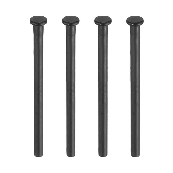 Uxcell 4Pcs 3 inch Door Hinge Pins, Removable Brushed Door Hinge for Wood Residential Door Replacement, Matte Black