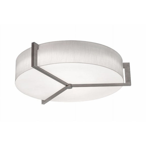 APF2432L5AJUDWG-LW-AFX-Apex - Drum Flush Mount In Modern Style-6 Inches Tall and 27.15 Inches Wide-Weathered Grey Finish-Linen White Shade Color-LED