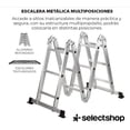 thumbnail image 2 of Escalera multiposiciones de 3.3 metros aluminio recta tijera plegable versátil antideslizante para uso interior y exterior de 12 peldaños, 2 of 8