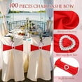 thumbnail image 5 of Wehilion Spandex Chair Sashes with Heart Shaped Buckle Slider Stretch Chair Cover Band Universal Elastic Chair Ties for Wedding Banquet Event Party Decoration, 5 of 7