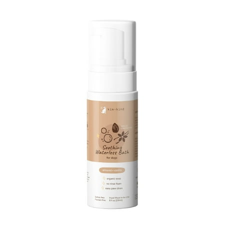 UPC: 0850027253039 | kin+kind Waterless Dry Shampoo for Dogs – Rinse-Free Eliminate Itch and Odor Natural Formula with Witch Hazel Coconut Oil Olive Oil Almond and Vanilla – Made in USA