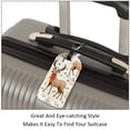 thumbnail image 3 of Square 2Pack PU Leather Jungle Elk Cruise Luggage Tag with Privacy Cover and Name ID Tag for Travel Handbags Backpacks Luggage Tags, 3 of 6