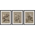 thumbnail image 2 of PixonSign Framed Canvas Print Wall Art Set - Brown and White Sepia Forest Flowers Posters - Set of 3 Pastel Nature Floral Farmhouse/Country Vintage Wall Décor for Bedroom, Office - 12"x16" Black, 2 of 5