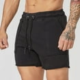 thumbnail image 6 of GHSOHS Mens Shorts Black Swim Shorts Hawaiian Plus Size Male Summer Muscle Fitness Training Cargo Shorts Cool Losse Running Outdoor Quarter Pants,M, 6 of 6