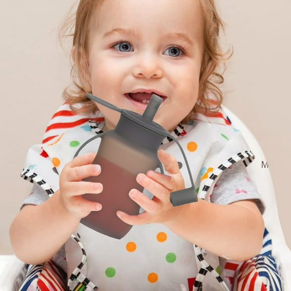 Opvise Reusable Silicone Baby Food Pouch - Leak-Proof & Portable Fruit Puree Bag with Straws for Infants, Toddlers | Dishwasher Safe, Eco-Friendly Storage for Homemade Purees, Yogurt, Smoothies