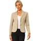 thumbnail image 1 of ChaqueDe Traje De ChaqueElástiCon Cuello De SolaPaOficiDe Trabajo PaMujer Caqui XL, 1 of 5