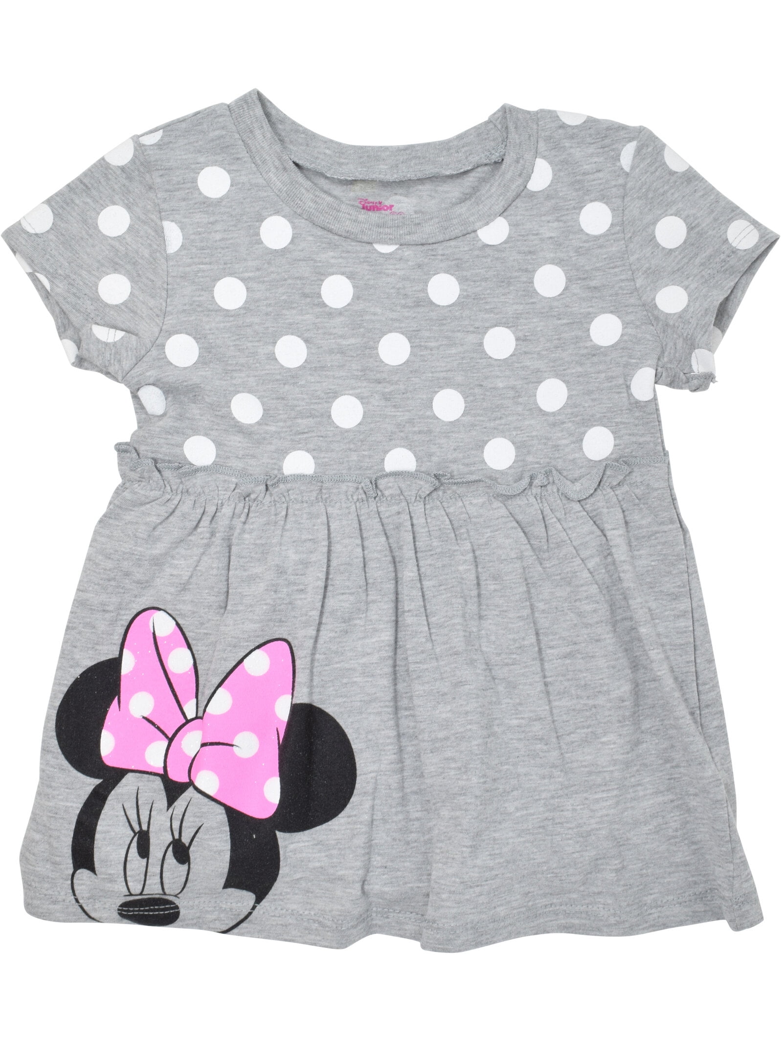 Disney Minnie Mouse Little Girls T-Shirt Dress and Leggings Outfit Set Infant to Big Kid