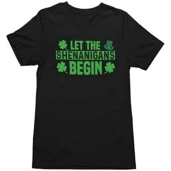 BROOKLYN VERTICAL St Patrick's Day Clover Lucky Charm Shenanigans Funny Short Sleeve Crew Neck T-Shirt| for Men and Women