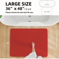 Fake Ruby Large Large Thin Bath Mat 36x48 Red Non-Slip Quick Dry Absorbent Faux Suede ...