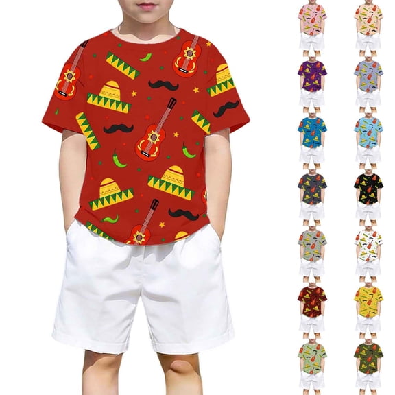 Boys T Shirts Kids Summer Casual Short Sleeve Tee Soft Breathable Pullover Fashion Baby Tees Army Green 3-4 Years