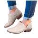 thumbnail image 4 of NECHOLOGY Botas Mujer Adulto Femenino Zapatos Botines mujer Las mujeres Heel Hollow Short Solid Boots boca poco profunda Fashion Color Dedo del pie Round Women's Boots (Beige, 7.5), 4 of 6