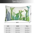 thumbnail image 2 of Pofeuu Cartoon Cactus Print Polyester Microfiber Plush Pillowcases, Super Soft and Cozy Pillow Case Covers with Envelop Closure（Pillow core not included）-14"x20", 2 of 6