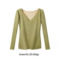 thumbnail image 2 of Sonducket Camisa térmica Ropa interior de invierno Ropa de abrigo Moda Tamaño compacto Lavable Top Lencería larga Suministros para mujeres flexibles al Ropa interior Verde SG Sonducket AP013685-03, 2 of 6