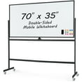 thumbnail image 1 of Gymax 72'' x 36'' Double-Sided Magnetic Whiteboard with Stand and Aluminum Alloy Frame Black, 1 of 10