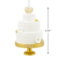 thumbnail image 4 of Hallmark Ornament Porcelain Figural Premium Wedding Cake Dated, 4 of 7
