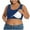 Blue, variant on PJs Loungewear Plus Size Suspender Tank Pajama Set With Built In Chest Pad No Underwire Wireless Support Sleeveless Vest And Elastic Waist Shorts Comfortable Homewear Sleepwear Nightwear